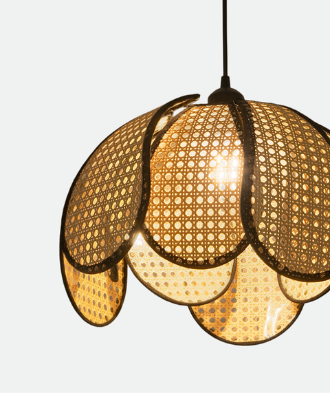 Ratan Biege Shade Pendant