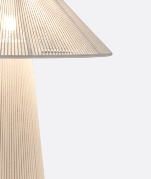 Minimalist Fabric & Wire-Shade Lamp