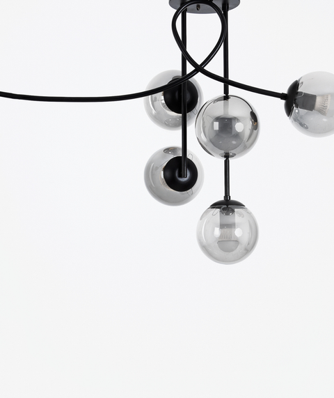 Modern Grey Branched Chandelier