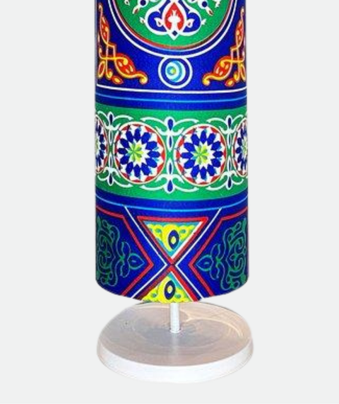 Printed Cylindrical Shade Floor Lamp