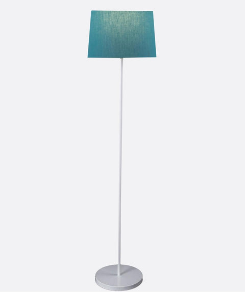 Modern White And Turqoise Torchiere