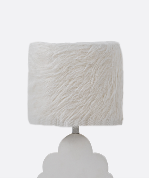 White Fur Table Lamp