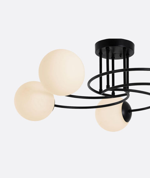 Modern Black & White branched Chandelier