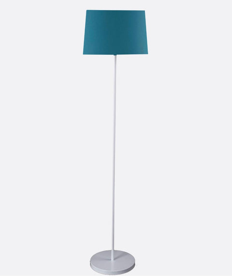 Modern White And Turqoise Torchiere