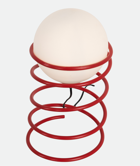 Colorful Red Coil Table Lamp