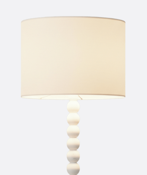 Stylish White Wooden Floor Lamp