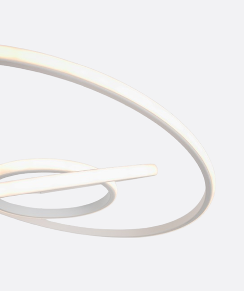 Modern White LED Spiral Chandelier