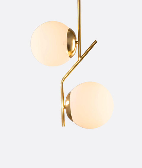 Contemporary Gold Double Pendant