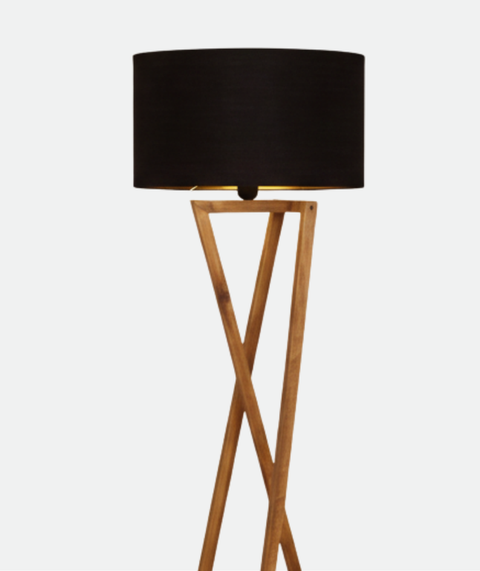 Stylish Black & Biege Tripod Floor Lamp