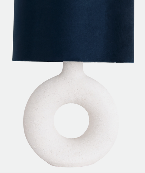 Boho Navy Shaded Table Lamp