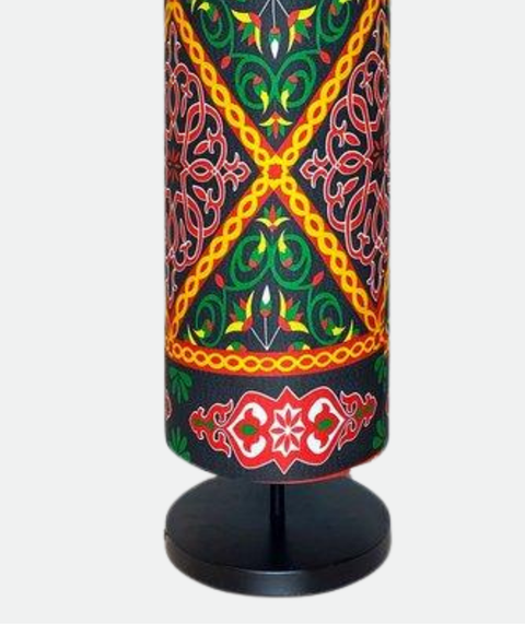 Printed Cylindrical Shade Floor Lamp