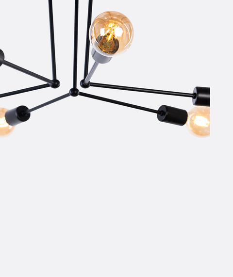 Black Modern Branched  Chandelier