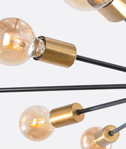 Modern Black Sputnik Chandelier