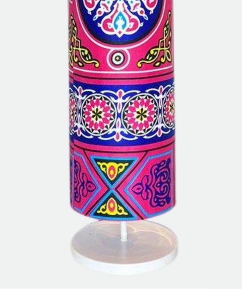 Printed Cylindrical Shade Floor Lamp