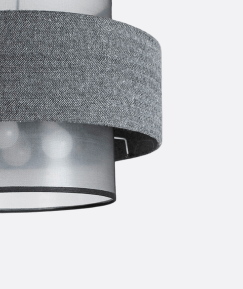 Ceiling Gray Linen Single Pendant
