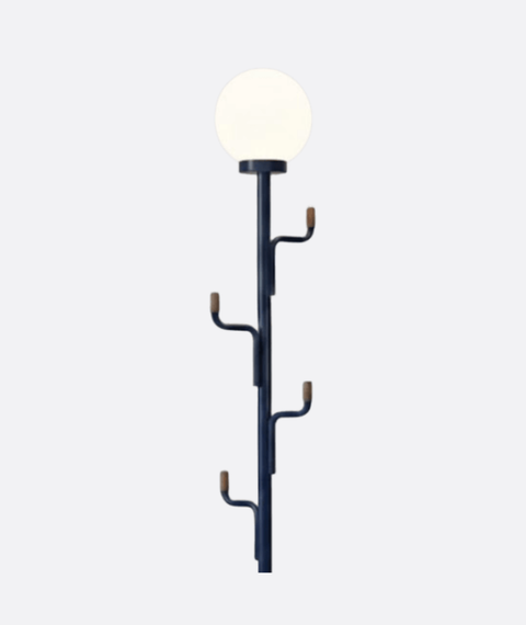 Modern Navy Blue Floor Lamp With Hooks