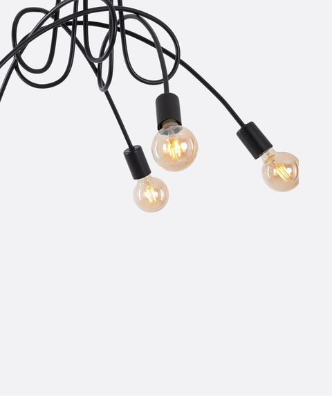 Industrial Black Branched Chandelier