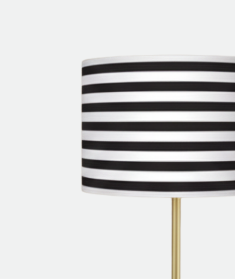Stylish White & Black Torchiere