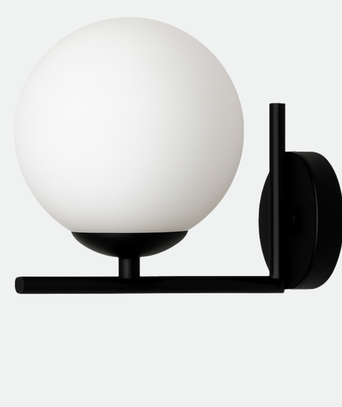 Modern Black Flushed Wall Lamp