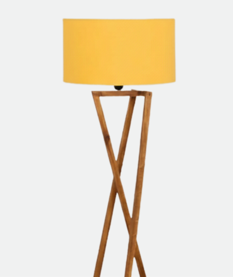 Stylish Orange & Biege Tripod Floor Lamp