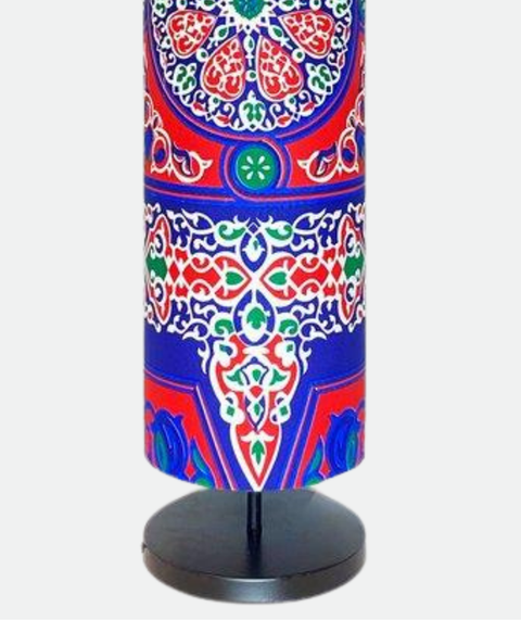 Printed Cylindrical Shade Floor Lamp
