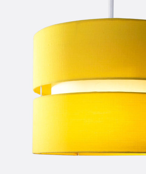 Contemporary Yellow Shaded Pendant