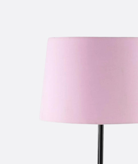 Modern Powder Pink And Black Torchiere