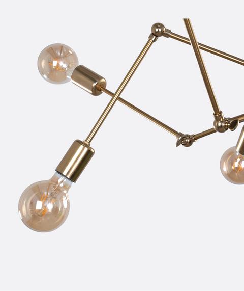 Modern Gold Industrial Ceiling Chandelier
