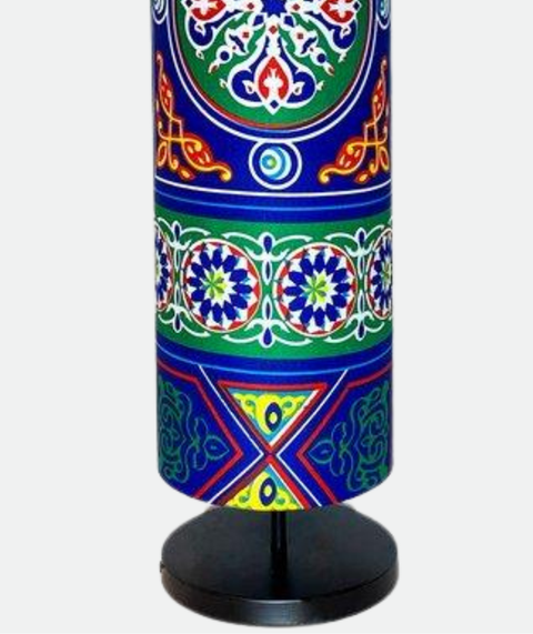 Printed Cylindrical Shade Floor Lamp