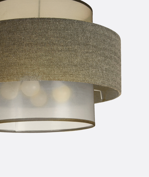 Transparent With Linen Pendant Ceiling
