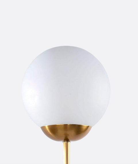 Elegant Golden Floor Lamp with Glass Ball