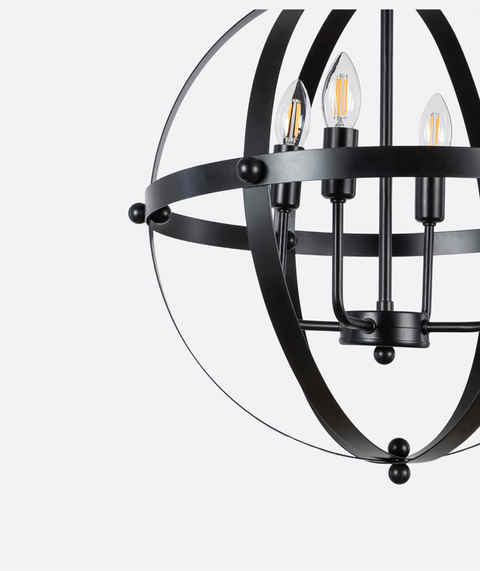 Rustic Black Chandelier