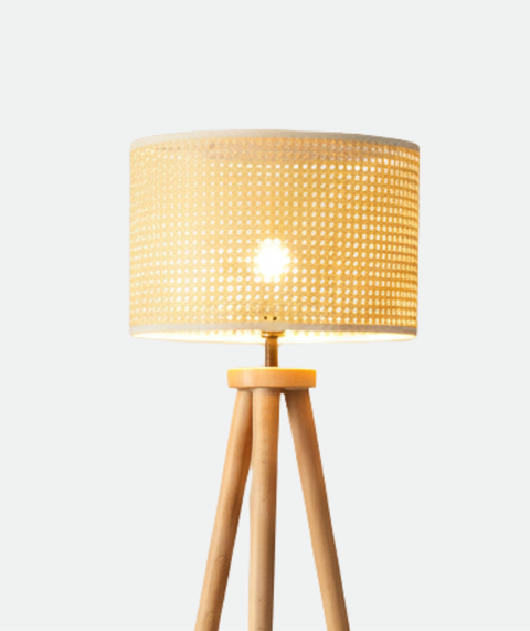 Modern Beige Tripod Floor Lamp