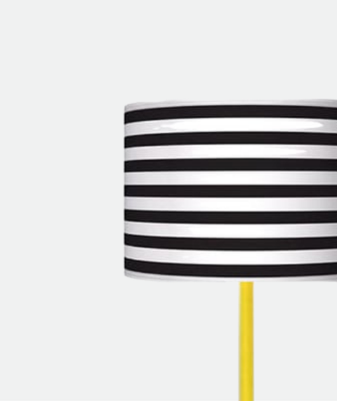 Stylish White & Black Torchiere