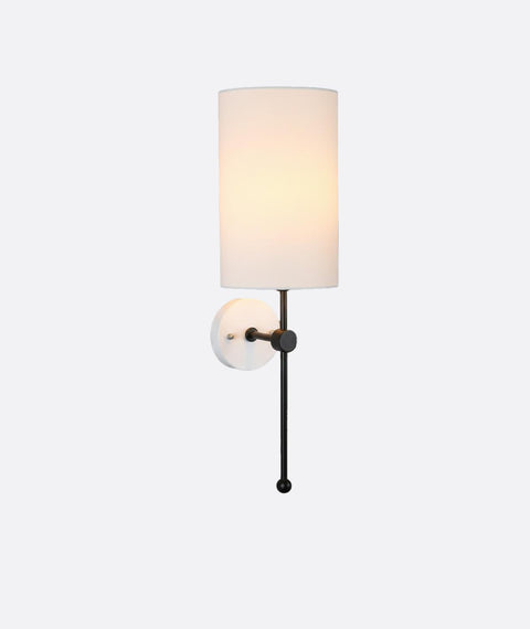 Minimalist White Shaded Wall Lamp