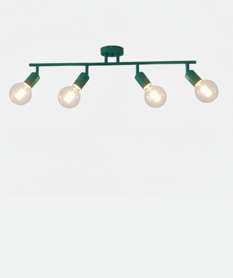 Minimalist Turquoise Track Ceiling Lamp