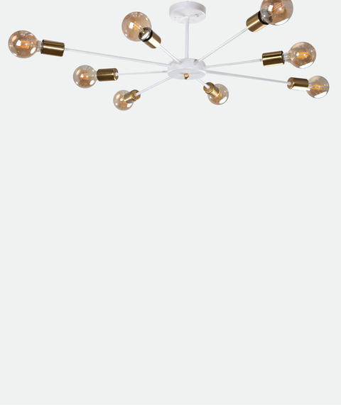 Modern White Sputnik Chandelier