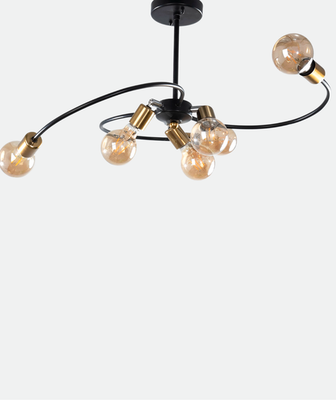 Modern Black Sputnik Chandelier
