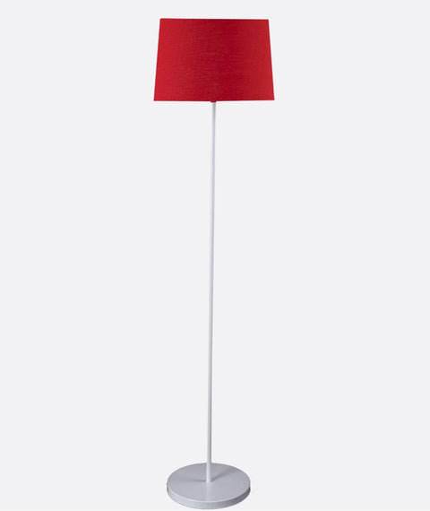 Modern White And Red Torchiere