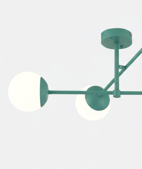 Modern Turquoise Branched Chandelier