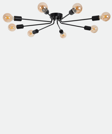 Industrial Black Branched Chandelier