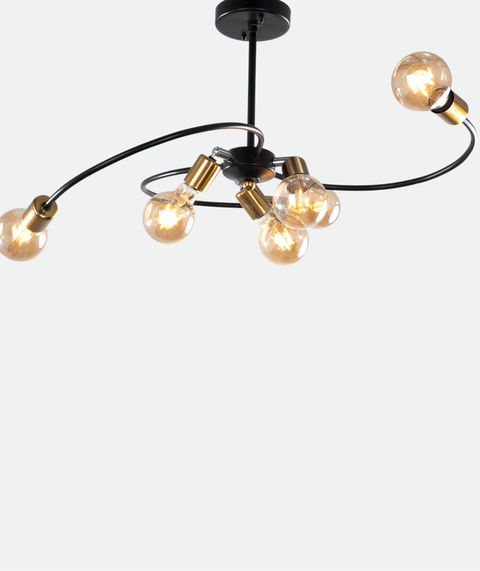 Modern Black Sputnik Chandelier