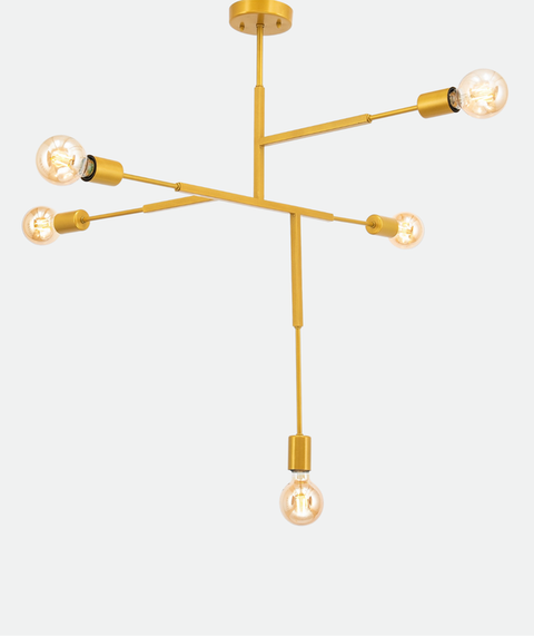 Modern Gold Branched Chandelier