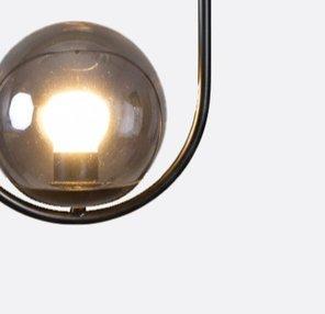 Stylish Pendant â€“ Black Metal Frame& Smoked Grey