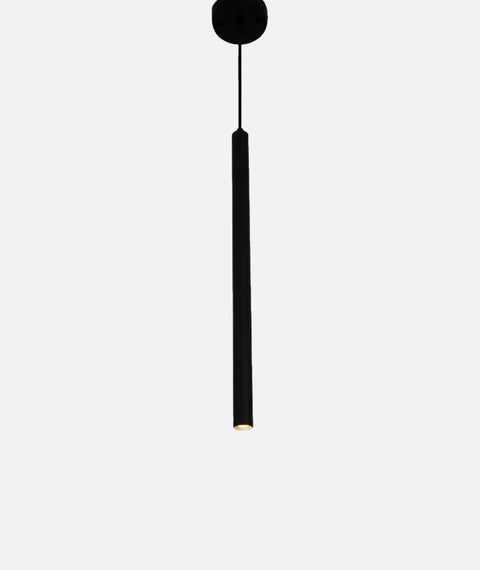 Single Black Cylinder Pendant