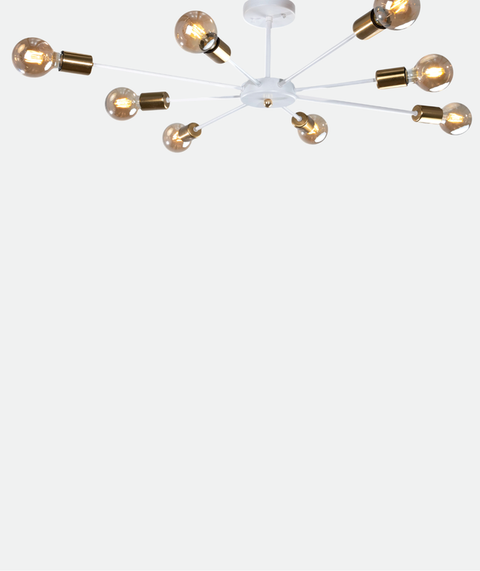 Modern White Sputnik Chandelier