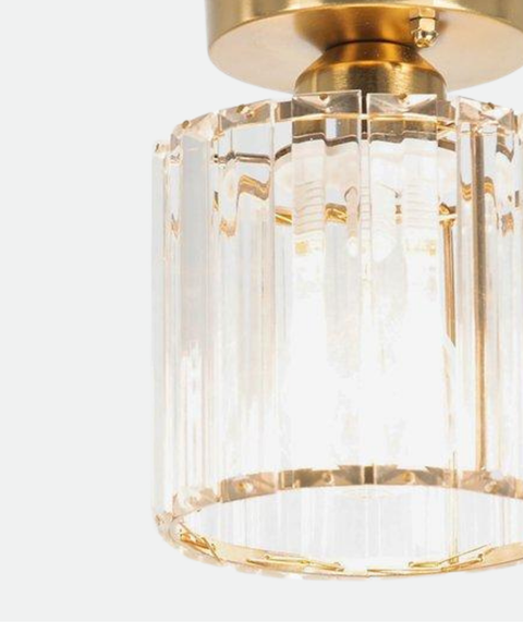 Gold Crystal Luxurious Flush Mounted Lamp