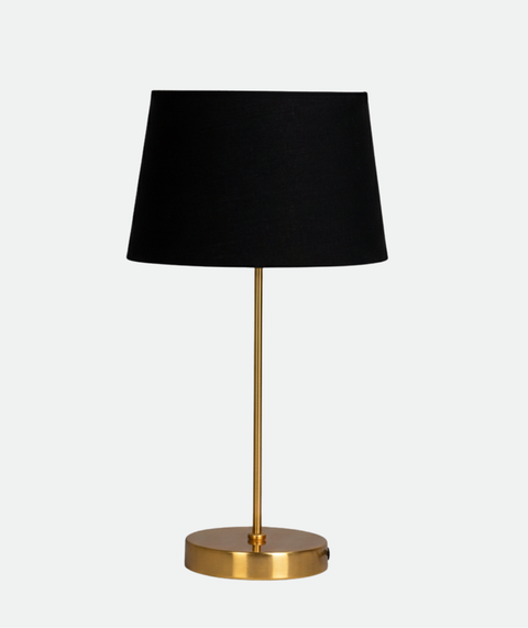 Modern Gold Table Lamp Black Shade