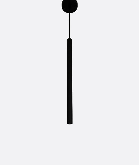 Single Black Cylinder Pendant