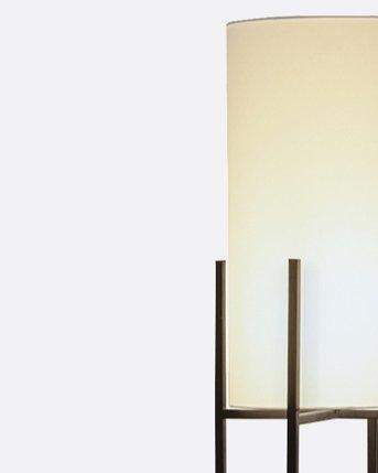 White Cotton Shade Floor Lamp